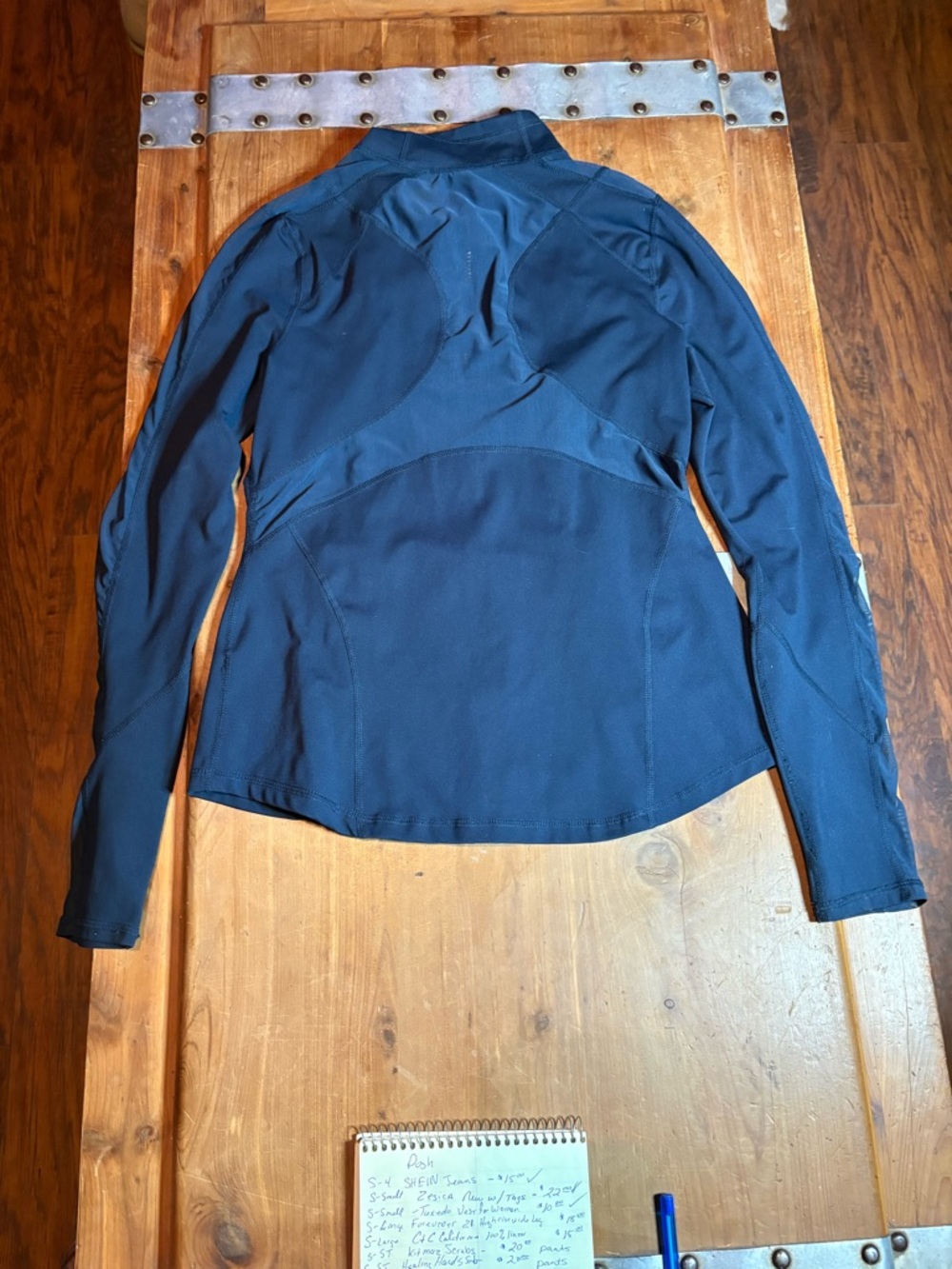 90 Degree By Reflex Black Athletic Jacket with Purple Logo